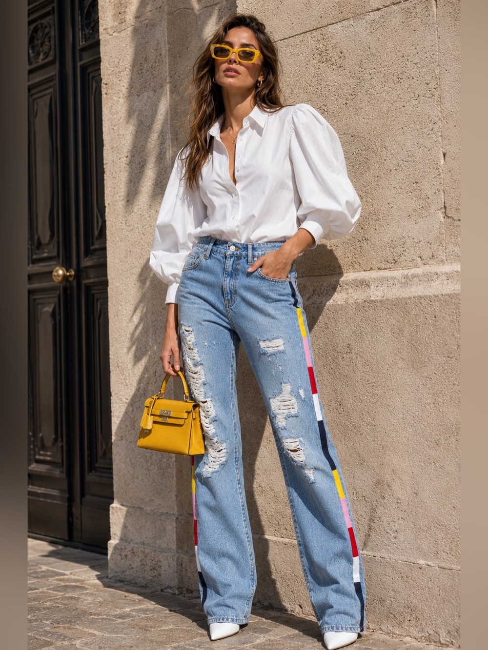 FWRD Revolve P_Jean High-Waist Jeans NWT Size 25 Retail $375 Made in Italy